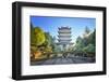 Pavilion of Everlasting Clarity on Lion Hill in Lijiang, Yunnan, China, Asia-Andreas Brandl-Framed Photographic Print