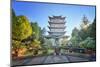 Pavilion of Everlasting Clarity on Lion Hill in Lijiang, Yunnan, China, Asia-Andreas Brandl-Mounted Photographic Print