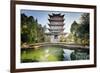 Pavilion of Everlasting Clarity with Emerald Pool, Lijiang, Yunnan, China, Asia-Andreas Brandl-Framed Photographic Print