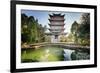 Pavilion of Everlasting Clarity with Emerald Pool, Lijiang, Yunnan, China, Asia-Andreas Brandl-Framed Photographic Print