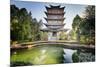 Pavilion of Everlasting Clarity with Emerald Pool, Lijiang, Yunnan, China, Asia-Andreas Brandl-Mounted Photographic Print