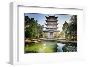 Pavilion of Everlasting Clarity with Emerald Pool, Lijiang, Yunnan, China, Asia-Andreas Brandl-Framed Photographic Print