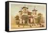 Pavilion of Monaco, Exposition Universelle 1889, Paris-null-Framed Stretched Canvas