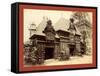 Pavilion of Nicaragua and Base of the Eiffel Tower, Paris Exposition, 1889-null-Framed Stretched Canvas