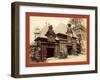 Pavilion of Nicaragua and Base of the Eiffel Tower, Paris Exposition, 1889-null-Framed Giclee Print