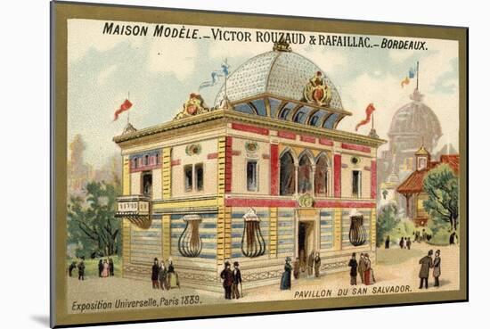 Pavilion of San Salvador, Exposition Universelle, Paris, 1889-null-Mounted Giclee Print