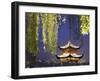 Pavilion on Xi Hu at Dusk, Hangzhou, Zhejiang, China, Asia-Ian Trower-Framed Photographic Print