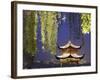 Pavilion on Xi Hu at Dusk, Hangzhou, Zhejiang, China, Asia-Ian Trower-Framed Photographic Print