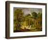 Pavilion with Cascade, 1760-Hubert Robert-Framed Giclee Print