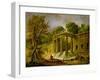 Pavilion with Cascade, 1760-Hubert Robert-Framed Giclee Print