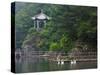 Pavilion with Lake in the Mountain, Tiantai Mountain, Zhejiang Province, China-Keren Su-Stretched Canvas