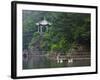 Pavilion with Lake in the Mountain, Tiantai Mountain, Zhejiang Province, China-Keren Su-Framed Photographic Print