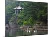 Pavilion with Lake in the Mountain, Tiantai Mountain, Zhejiang Province, China-Keren Su-Mounted Photographic Print