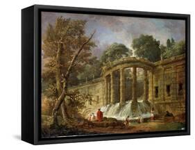 Pavilion with the Cascade, 1760-Hubert Robert-Framed Stretched Canvas