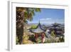 Pavilions and Palm Leaves at Mufu Wood Mansion, Lijiang, Yunnan, China, Asia-Andreas Brandl-Framed Photographic Print