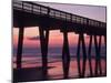 Pavillion and Pier, Tybee Island, Georgia, USA-Joanne Wells-Mounted Photographic Print