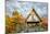 Pavillion Deck Surrounded by Autumn Foliage-Dean Fikar-Mounted Photographic Print