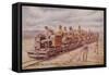 Paving the Way for the Guns, World War I-null-Framed Stretched Canvas