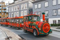 Road Sightseeing Train in Bergen-Pavlo Kolotenko-Laminated Photographic Print