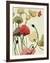 Pavots Ondule II-Shirley Novak-Framed Art Print