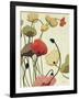 Pavots Ondule II-Shirley Novak-Framed Art Print