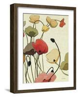 Pavots Ondule II-Shirley Novak-Framed Art Print