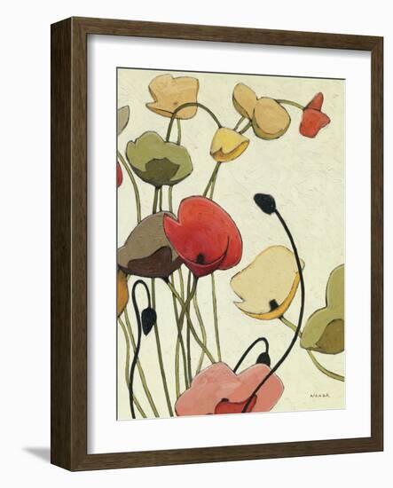 Pavots Ondule II-Shirley Novak-Framed Art Print