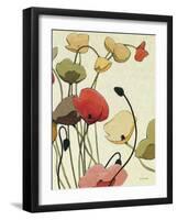 Pavots Ondule II-Shirley Novak-Framed Art Print