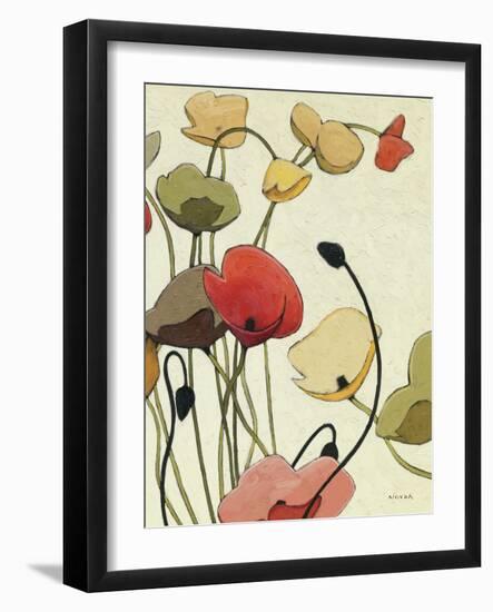 Pavots Ondule II-Shirley Novak-Framed Art Print