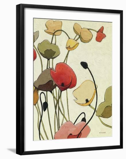 Pavots Ondule II-Shirley Novak-Framed Art Print