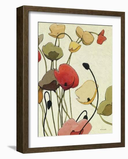 Pavots Ondule II-Shirley Novak-Framed Art Print