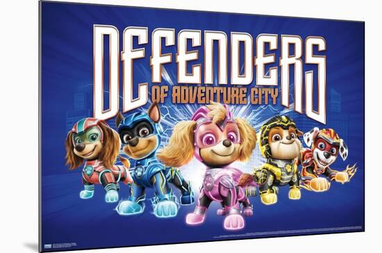 Paw Patrol: The Mighty Movie - Defenders-Trends International-Mounted Poster