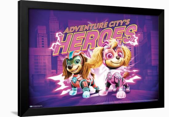 Paw Patrol: The Mighty Movie - Heroes-Trends International-Framed Poster