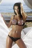 Sensual Brunette Beauty Posing on the Beach.-PawelSierakowski-Photographic Print