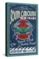 Pawleys Island, South Carolina - Blue Crabs-Lantern Press-Stretched Canvas