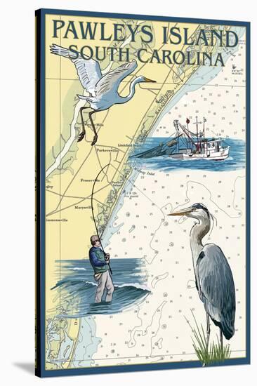 Pawleys Island, South Carolina - Nautical Chart-Lantern Press-Stretched Canvas