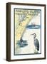 Pawleys Island, South Carolina - Nautical Chart-Lantern Press-Framed Art Print