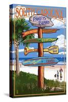 Pawleys Island, South Carolina - Sign Destinations-Lantern Press-Stretched Canvas