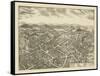 Pawling, New York - Panoramic Map-Lantern Press-Framed Stretched Canvas