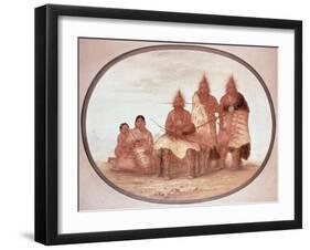 Pawnee Warriors, c.1832-George Catlin-Framed Giclee Print