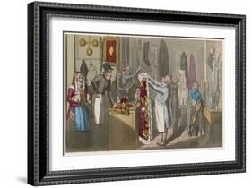 Pawning Theatre Costumes in a Pawn Shop-null-Framed Art Print