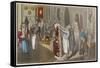 Pawning Theatre Costumes in a Pawn Shop-null-Framed Stretched Canvas