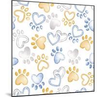 Paws and Hearts Pattern-Andi Metz-Mounted Art Print