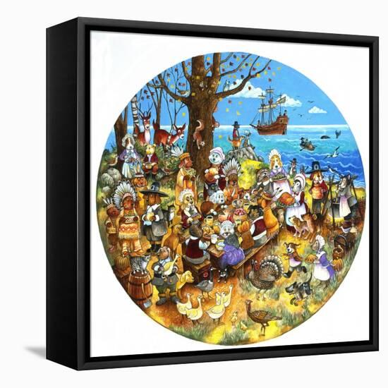 Paws for Thanks-Bill Bell-Framed Stretched Canvas