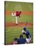 Pawtucket Red Sox and Durham Bulls Batter, Minor League Baseball Game, Durham, North Carolina, Usa-Paul Souders-Stretched Canvas