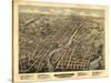 Pawtucket, Rhode Island - Panoramic Map-Lantern Press-Stretched Canvas