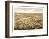 Paxton, Illinois - Panoramic Map-Lantern Press-Framed Art Print