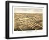 Paxton, Illinois - Panoramic Map-Lantern Press-Framed Art Print