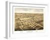 Paxton, Illinois - Panoramic Map-Lantern Press-Framed Art Print