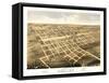 Paxton, Illinois - Panoramic Map-Lantern Press-Framed Stretched Canvas